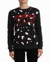 Load image into Gallery viewer, Versace Jeans Chic Black Leopard Crew Neck Pullover
