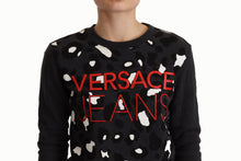 Load image into Gallery viewer, Versace Jeans Chic Black Leopard Crew Neck Pullover
