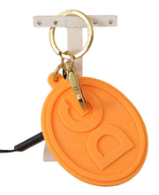 Load image into Gallery viewer, Dolce &amp; Gabbana Stunning Orange Gold Keychain &amp; Bag Charm
