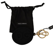 Load image into Gallery viewer, Dolce &amp; Gabbana Elegant Black and Gold Keychain Accessory
