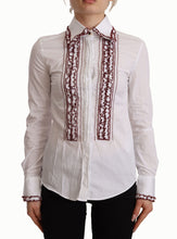 Load image into Gallery viewer, Dolce &amp; Gabbana Elegant White Cotton Long Sleeve Polo Top
