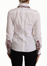 Load image into Gallery viewer, Dolce &amp; Gabbana Elegant White Cotton Long Sleeve Polo Top
