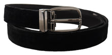 Load image into Gallery viewer, Dolce &amp; Gabbana Elegant Black Velvet Designer Belt
