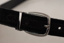 Load image into Gallery viewer, Dolce &amp; Gabbana Elegant Black Velvet Designer Belt
