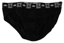 Load image into Gallery viewer, Dolce &amp; Gabbana Black Cotton Stretch Midi Brief Underwear
