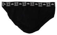 Load image into Gallery viewer, Dolce &amp; Gabbana Black Cotton Stretch Midi Brief Underwear
