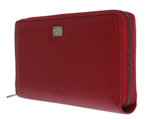 Load image into Gallery viewer, Dolce &amp; Gabbana Elegant Red Leather Continental Wallet
