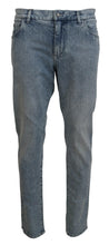 Load image into Gallery viewer, Dolce &amp; Gabbana Elegant Slim-Fit Light Blue Denim Pants
