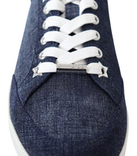 Load image into Gallery viewer, Jimmy Choo Chic Slip-On Blue Denim Suede Sneakers
