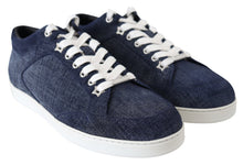 Load image into Gallery viewer, Jimmy Choo Chic Slip-On Blue Denim Suede Sneakers
