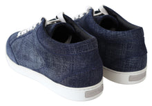 Load image into Gallery viewer, Jimmy Choo Chic Slip-On Blue Denim Suede Sneakers
