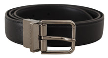 Load image into Gallery viewer, Dolce &amp; Gabbana Elegant Black Leather Buckle Belt
