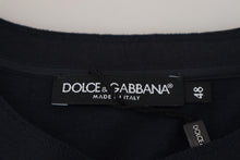 Load image into Gallery viewer, Dolce &amp; Gabbana Elegant Cotton-Silk Blend Blue Pullover
