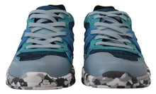 Load image into Gallery viewer, Dolce &amp; Gabbana Blue Gray Leather Sport Low Top Sneakers
