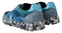 Load image into Gallery viewer, Dolce &amp; Gabbana Blue Gray Leather Sport Low Top Sneakers
