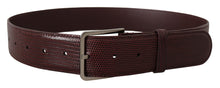 Load image into Gallery viewer, Dolce &amp; Gabbana Elegant Maroon Leather Belt with Engraved Buckle
