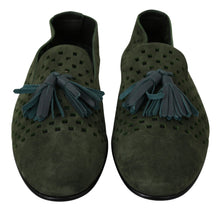 Load image into Gallery viewer, Dolce &amp; Gabbana Elegant Green Suede Loafers for Men
