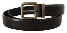 Load image into Gallery viewer, Dolce &amp; Gabbana Elegant Black Calf Leather Belt
