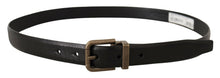 Load image into Gallery viewer, Dolce &amp; Gabbana Elegant Black Calf Leather Belt
