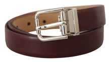 Load image into Gallery viewer, Dolce &amp; Gabbana Elegant Leather Belt with Silver Tone Buckle
