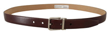 Load image into Gallery viewer, Dolce &amp; Gabbana Elegant Leather Belt with Silver Tone Buckle
