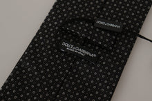 Load image into Gallery viewer, Dolce &amp; Gabbana Elegant Black White Polka Dot Silk Tie
