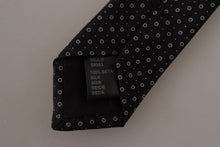 Load image into Gallery viewer, Dolce &amp; Gabbana Elegant Black White Polka Dot Silk Tie
