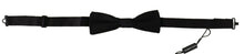 Load image into Gallery viewer, Dolce &amp; Gabbana Elegant Black Silk Bow Tie
