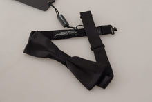 Load image into Gallery viewer, Dolce &amp; Gabbana Elegant Black Silk Bow Tie
