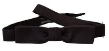 Load image into Gallery viewer, Dolce &amp; Gabbana Elegant Black Silk Bow Tie
