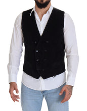 Load image into Gallery viewer, Dolce &amp; Gabbana Black Cotton Double Breasted Waistcoat Vest
