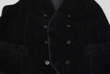 Load image into Gallery viewer, Dolce &amp; Gabbana Black Cotton Double Breasted Waistcoat Vest
