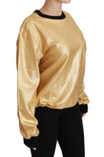 Load image into Gallery viewer, Dolce &amp; Gabbana Elegant Gold Crew Neck Cotton Sweater
