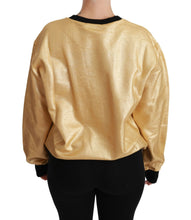 Load image into Gallery viewer, Dolce &amp; Gabbana Elegant Gold Crew Neck Cotton Sweater
