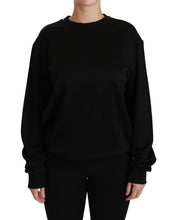 Load image into Gallery viewer, Dolce &amp; Gabbana Elegant Black Cotton Crew Neck Pullover Sweater
