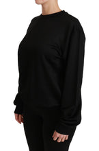 Load image into Gallery viewer, Dolce &amp; Gabbana Elegant Black Cotton Crew Neck Pullover Sweater
