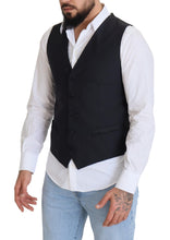 Load image into Gallery viewer, Dolce &amp; Gabbana Black Wool Stretch Waistcoat Formal Vest
