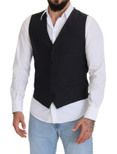 Load image into Gallery viewer, Dolce &amp; Gabbana Black Wool Stretch Waistcoat Formal Vest
