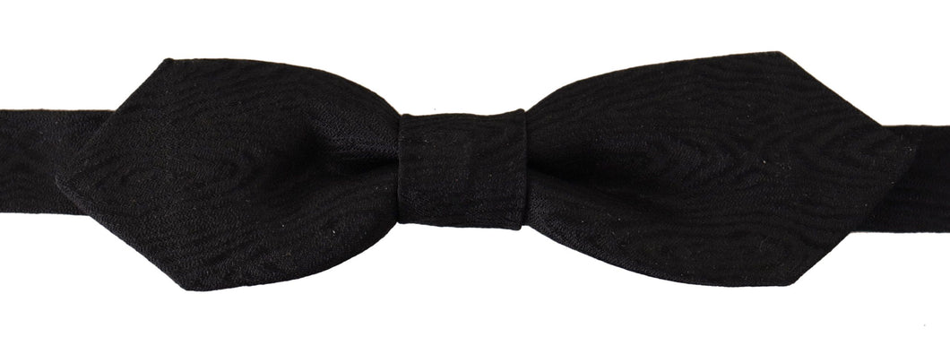 Dolce & Gabbana Elegant Black Silk Bow Tie