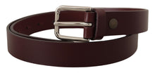 Load image into Gallery viewer, Dolce &amp; Gabbana Maroon Luxe Leather Belt with Metal Buckle
