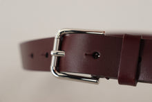 Load image into Gallery viewer, Dolce &amp; Gabbana Maroon Luxe Leather Belt with Metal Buckle
