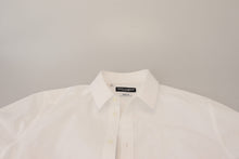 Load image into Gallery viewer, Dolce &amp; Gabbana White Cotton Slim Fit Formal Dress GOLD Shirt
