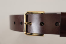 Load image into Gallery viewer, Dolce &amp; Gabbana Elegant Black Leather Belt with Metal Buckle
