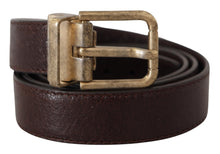 Load image into Gallery viewer, Dolce &amp; Gabbana Elegant Leather Belt with Engraved Buckle
