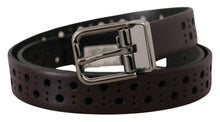 Load image into Gallery viewer, Dolce &amp; Gabbana Elegant Dark Purple Leather Belt
