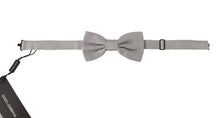 Load image into Gallery viewer, Dolce &amp; Gabbana Chic Gray Silk Bow Tie
