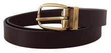 Load image into Gallery viewer, Dolce &amp; Gabbana Elegant Dark Brown Leather Belt
