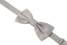 Load image into Gallery viewer, Dolce &amp; Gabbana Chic Gray Silk Bow Tie
