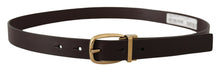 Load image into Gallery viewer, Dolce &amp; Gabbana Elegant Dark Brown Leather Belt
