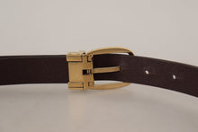 Load image into Gallery viewer, Dolce &amp; Gabbana Elegant Dark Brown Leather Belt
